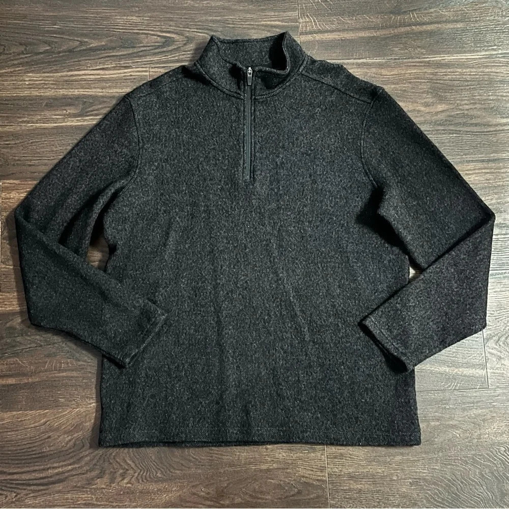 FAIRLANE & SONS 1/4 Zip Dark Gray Pullover Sweater Men's Size XL Stitch Fix
